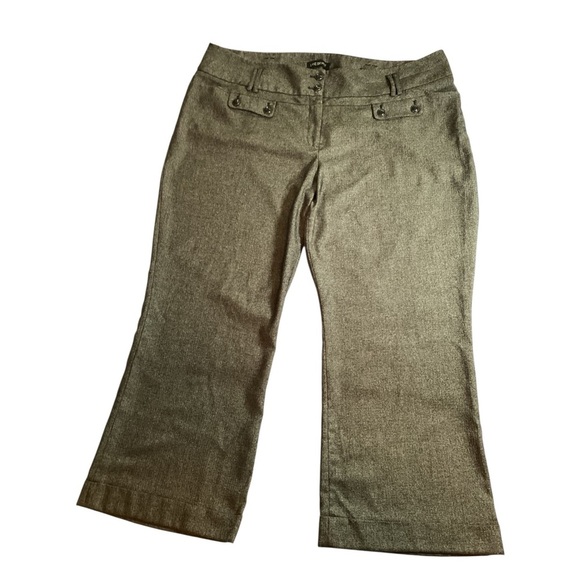 Lane Bryant Tan Flare Trousers, Stretch, Plus Size 28 - Picture 1 of 8